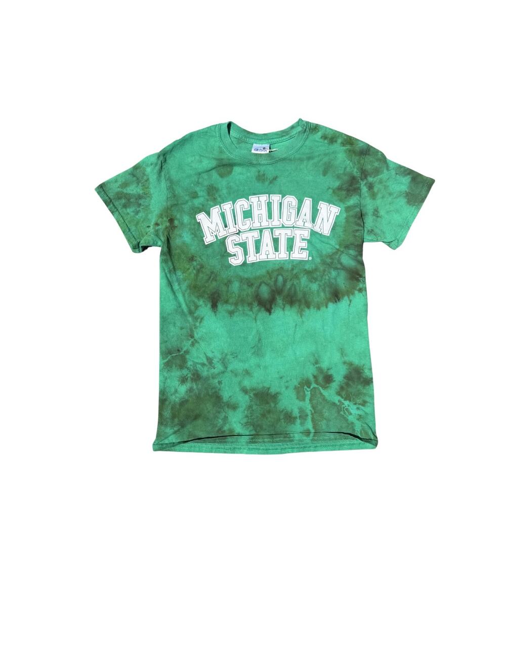 Tie Dye Michigan State Graphic Shirt | Geode Tie - Ice Dye | Sustainable Fashion